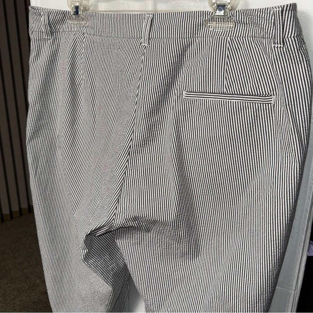 Jones New York Gray Pinstripe Ankle Pants Sz 16W Like New - Picture 5 of 7